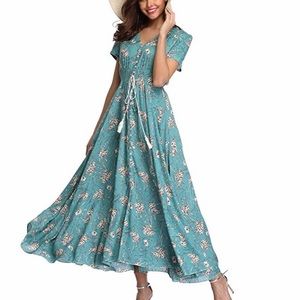 Boho maxi beach party dress